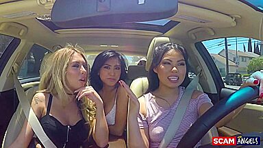 Wild threesome with naughty Vietnamese Cindy Starfall and American Kat Dior